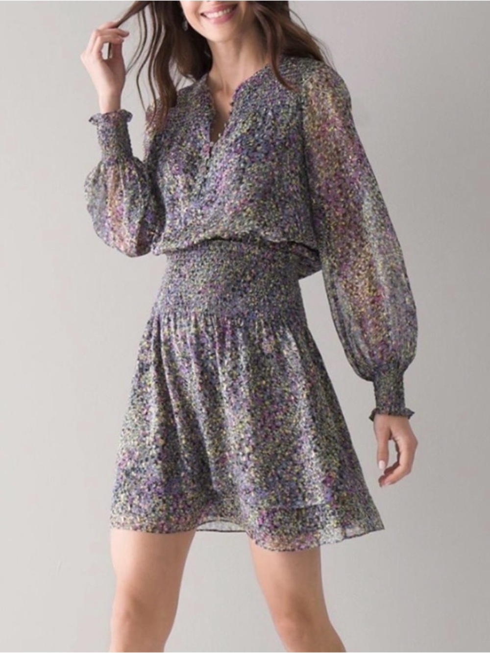 White House Black Market
Smocked Blouson Dress